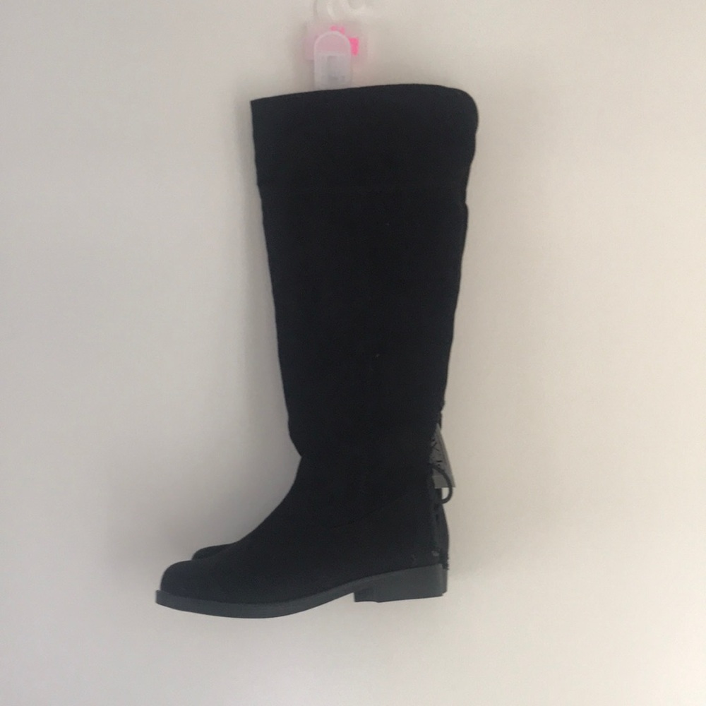 Black knee high boots